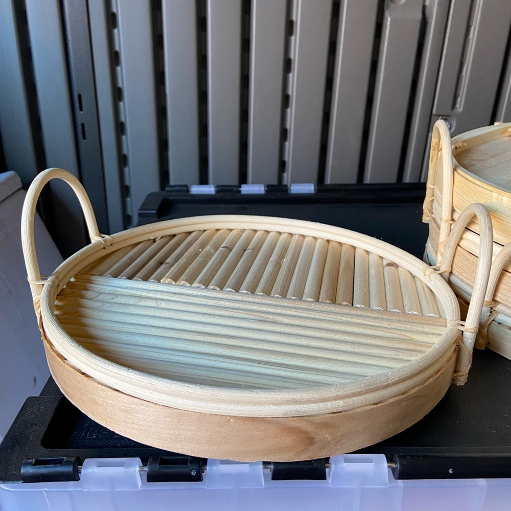 Wood bamboo trays
